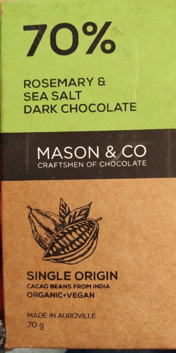 Open Food Facts Rosemary & Sea salt dark chocolate packshot