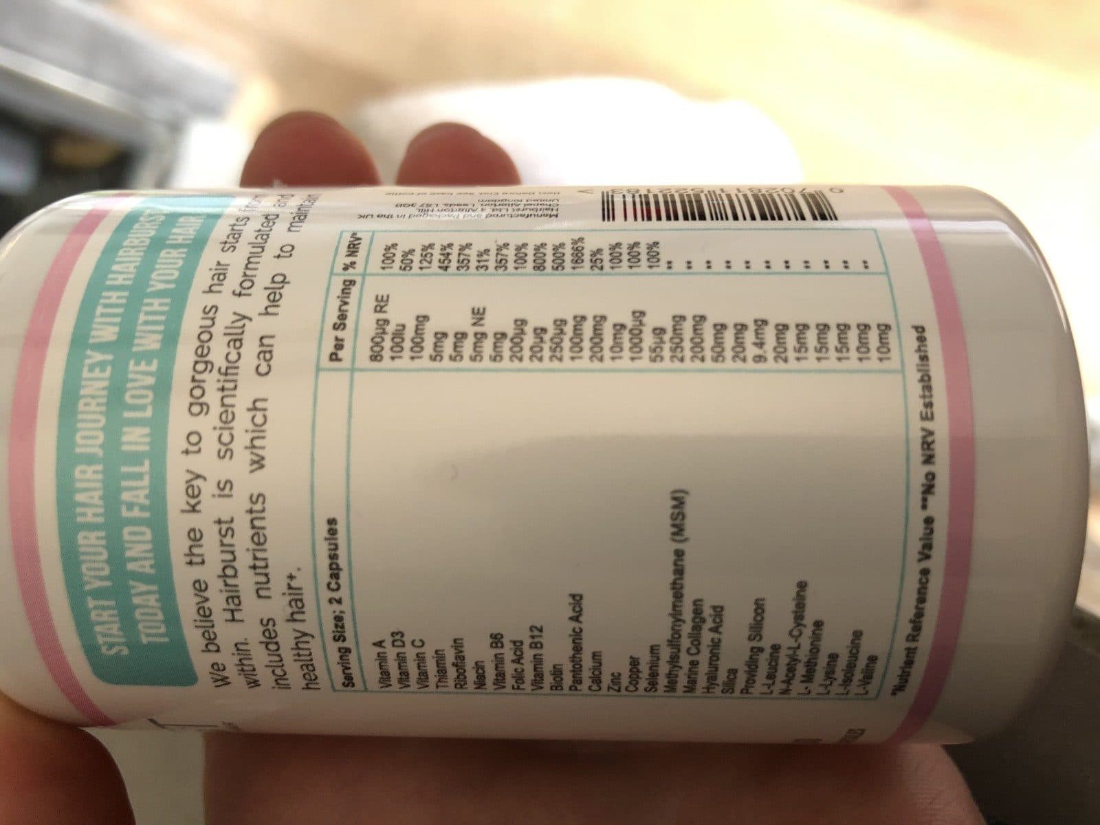 Open Food Facts Hairburst Haartabletten packshot