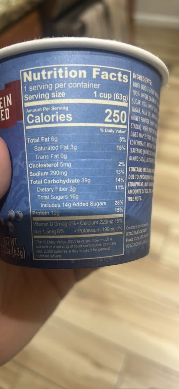 Kodiak Flapjack Power Cup Blueberry & Maple packshot