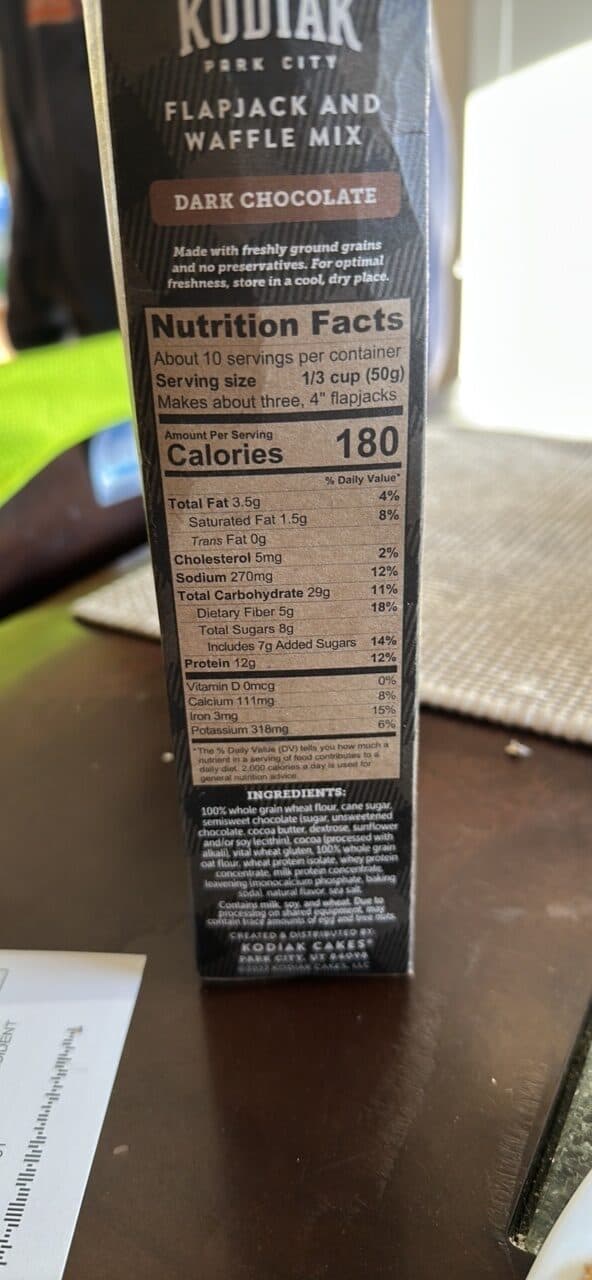 KODIAK POWER CAKES FLAPJACK & WAFFLE MIX DARK CHOCOLATE packshot