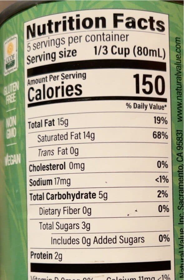 Natural Value Organic coconut milk packshot
