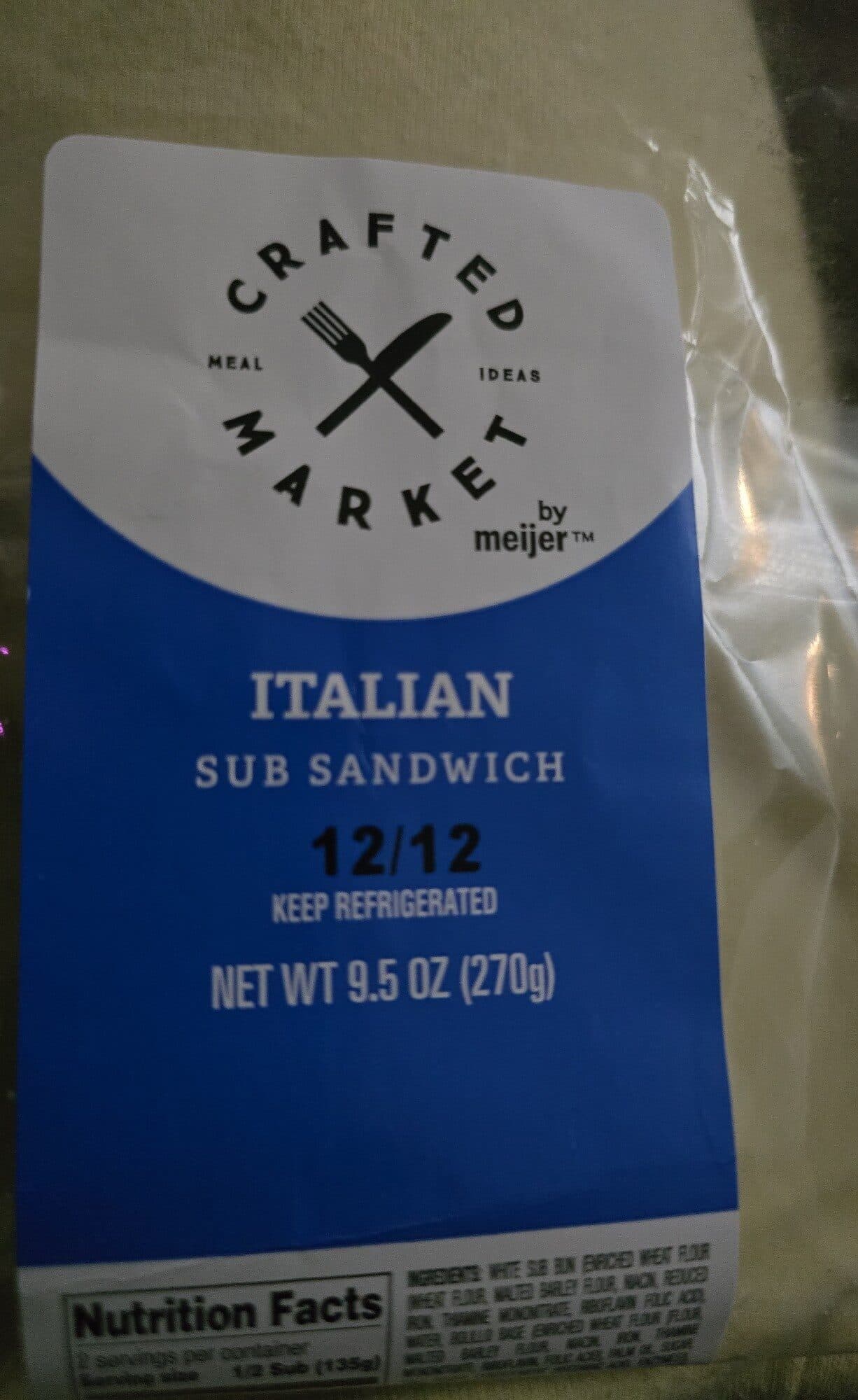 Crafted Market by Meijer Italian Sub Sandwich packshot