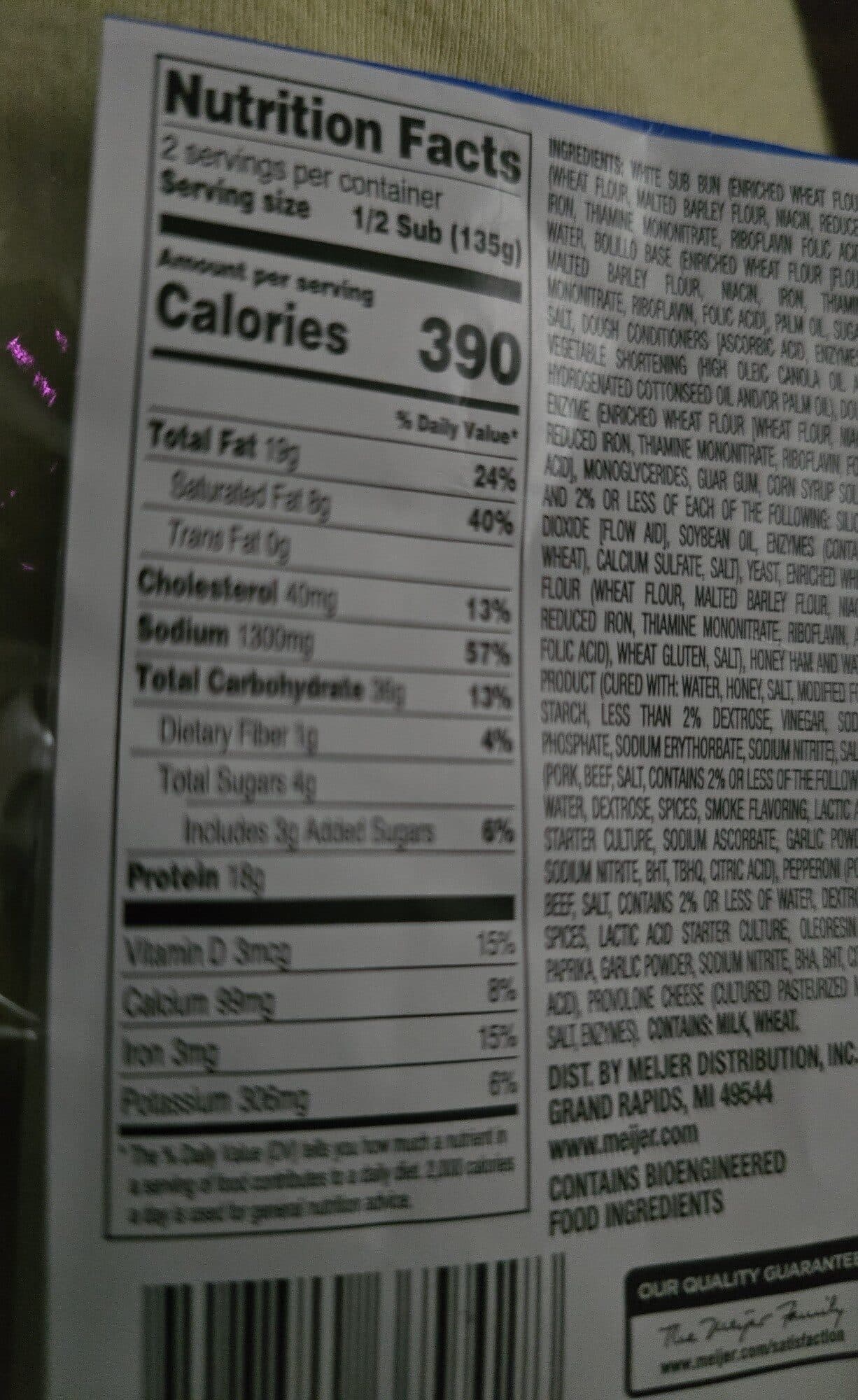 Crafted Market by Meijer Italian Sub Sandwich packshot