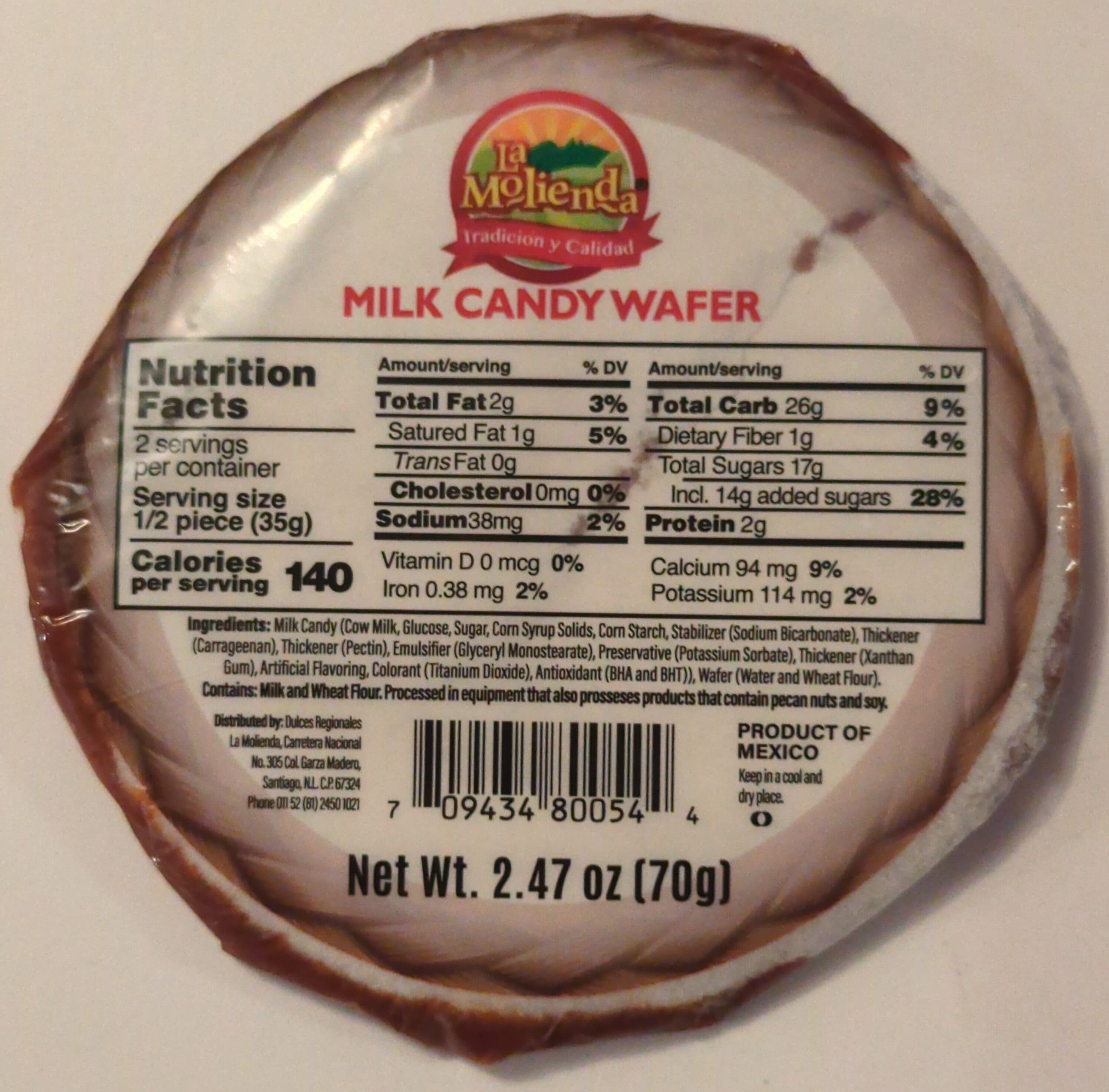 La Molienda La molienda, milk candy wafers packshot
