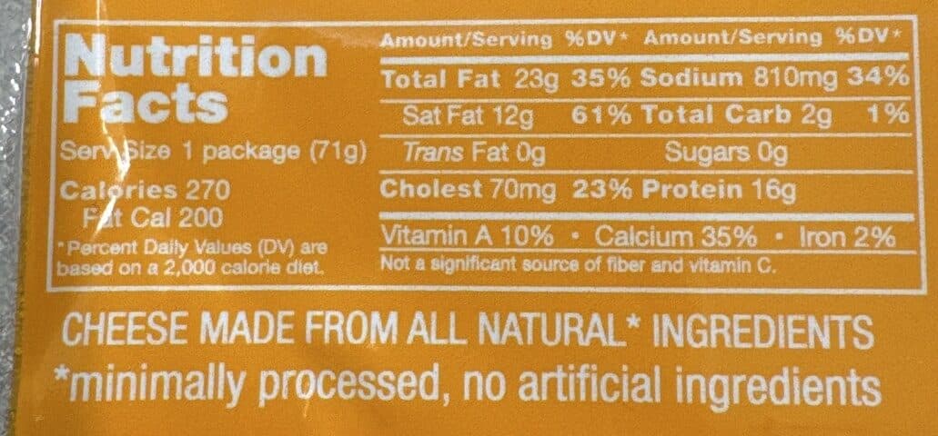 Cheesewich 1 slice hard salami 2 slices mild cheddar cheese packshot