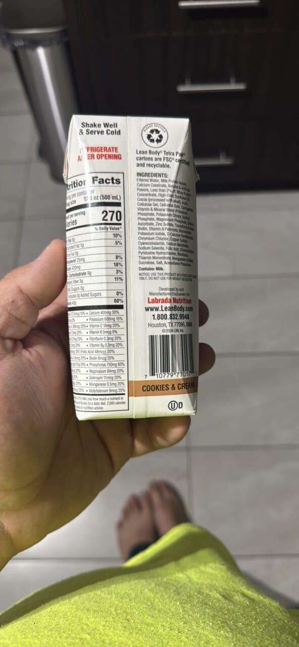 Lean Body Protein Shake packshot
