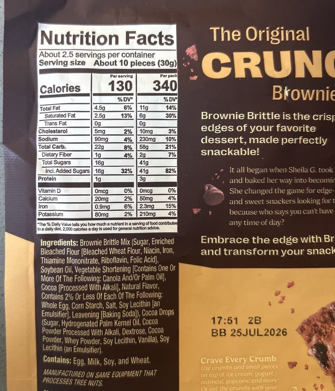 Brownie Brittle Llc Sheila G's, Brownie Brittle, Chocolate Chip Cookies packshot