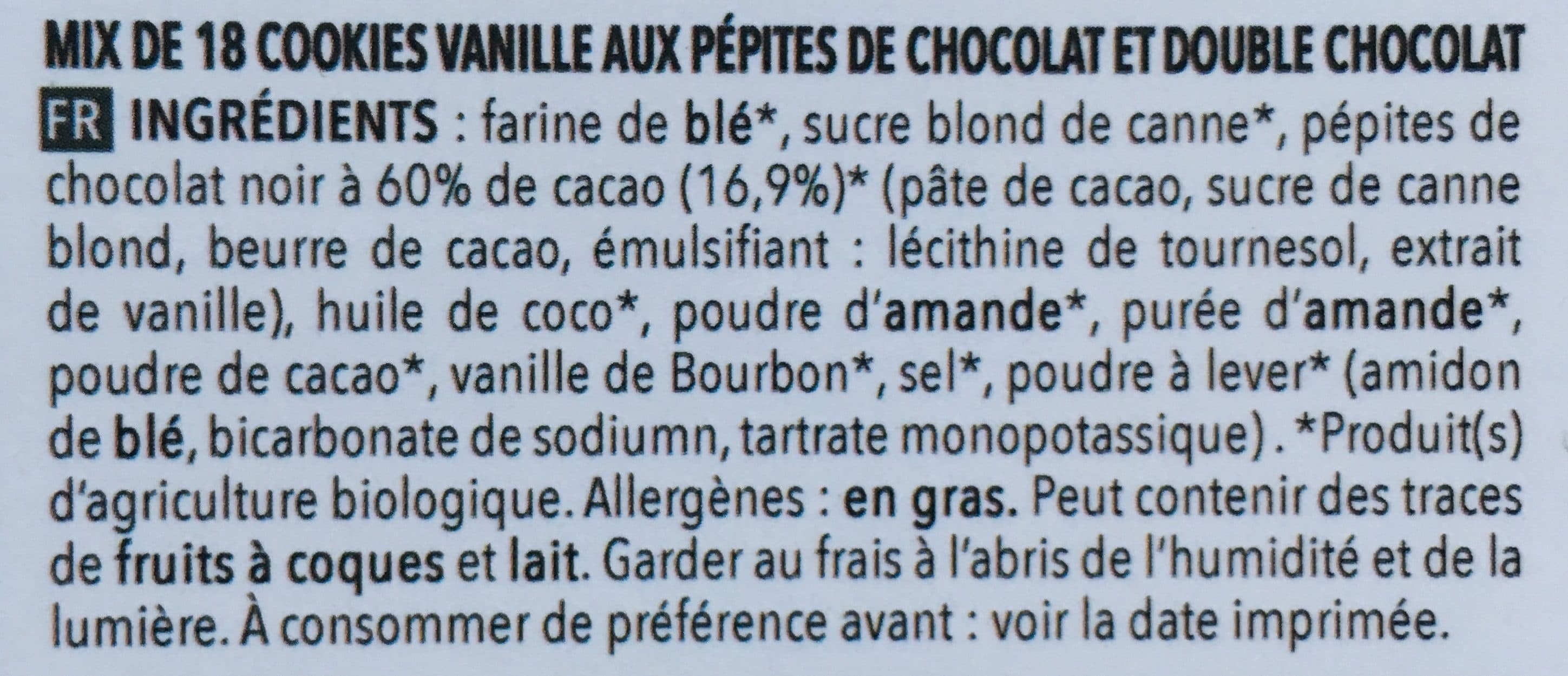 The Vegan Elephant Mix de 18 Cookies Vanille aux Pépites de Chocolat et Tout Chocolat packshot