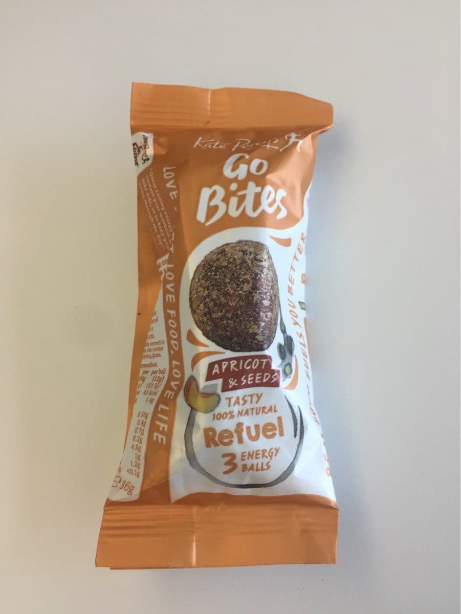 Open Food Facts Kate Percy's Go Bites Refuel Apricot & Seeds Energy Balls 36G packshot