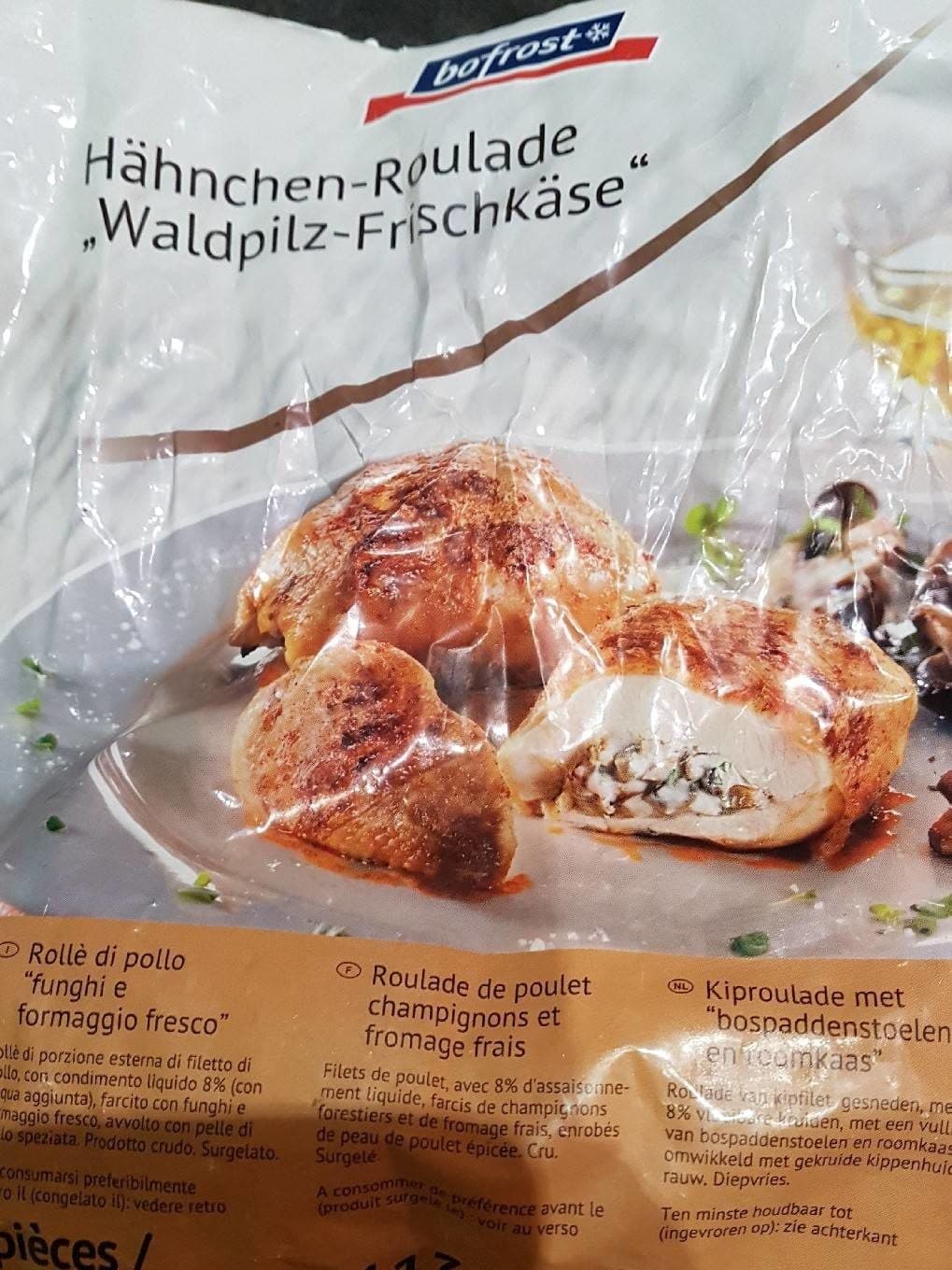Bofrost Hähnchen-roulade "Waldpilz-frischkäse" packshot