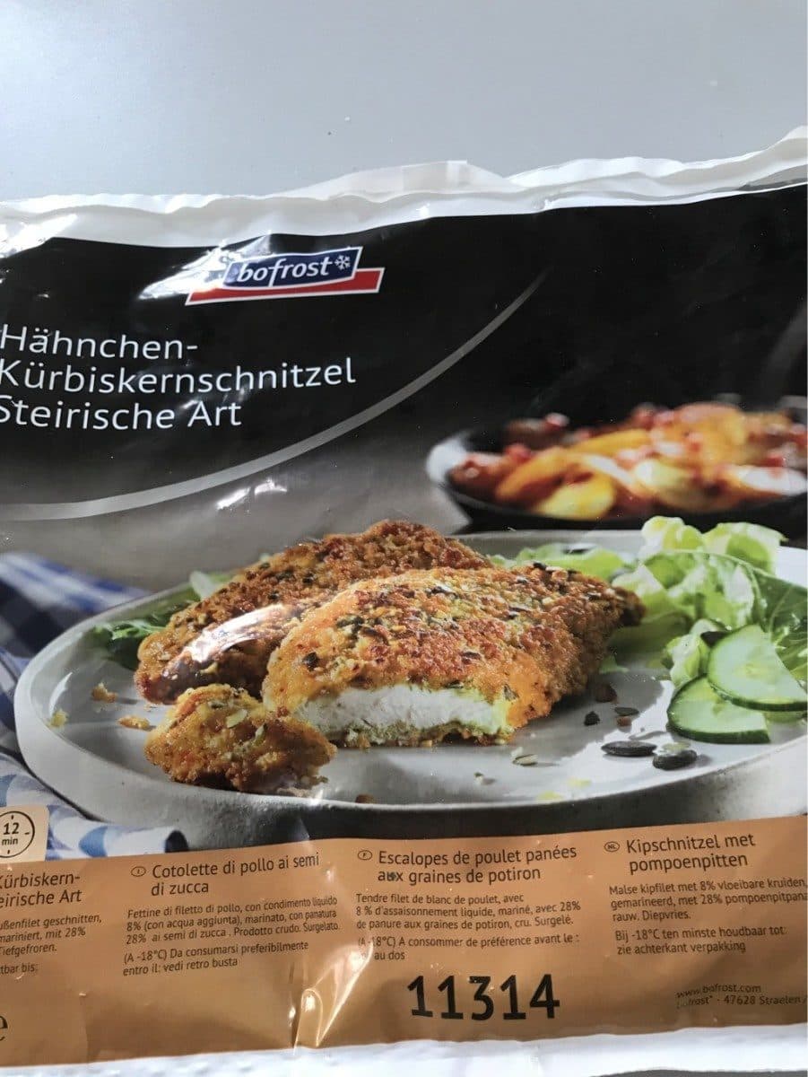 Bofrost Hähnchen- Kürbiskernschnitzel Steirische Art packshot