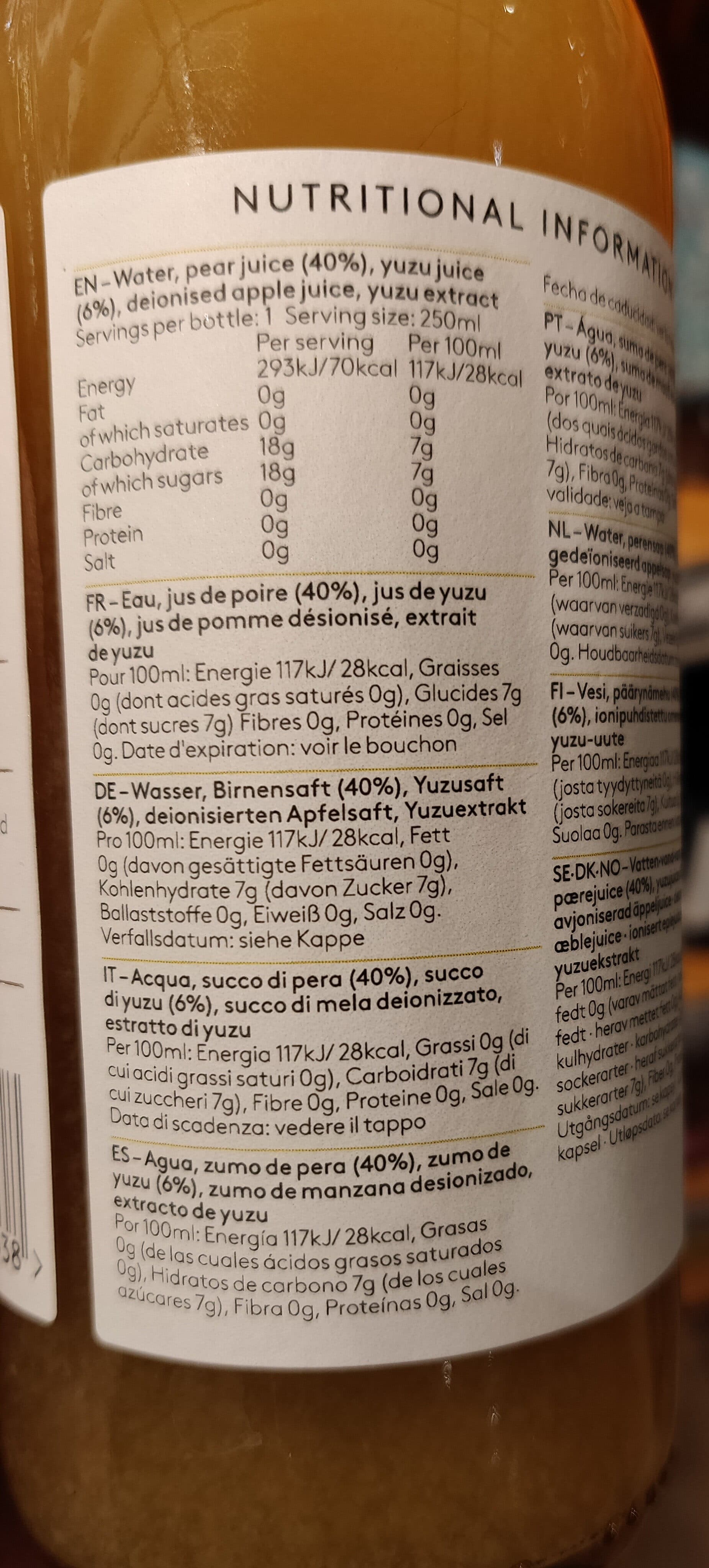 Sansu yuzu and pear packshot