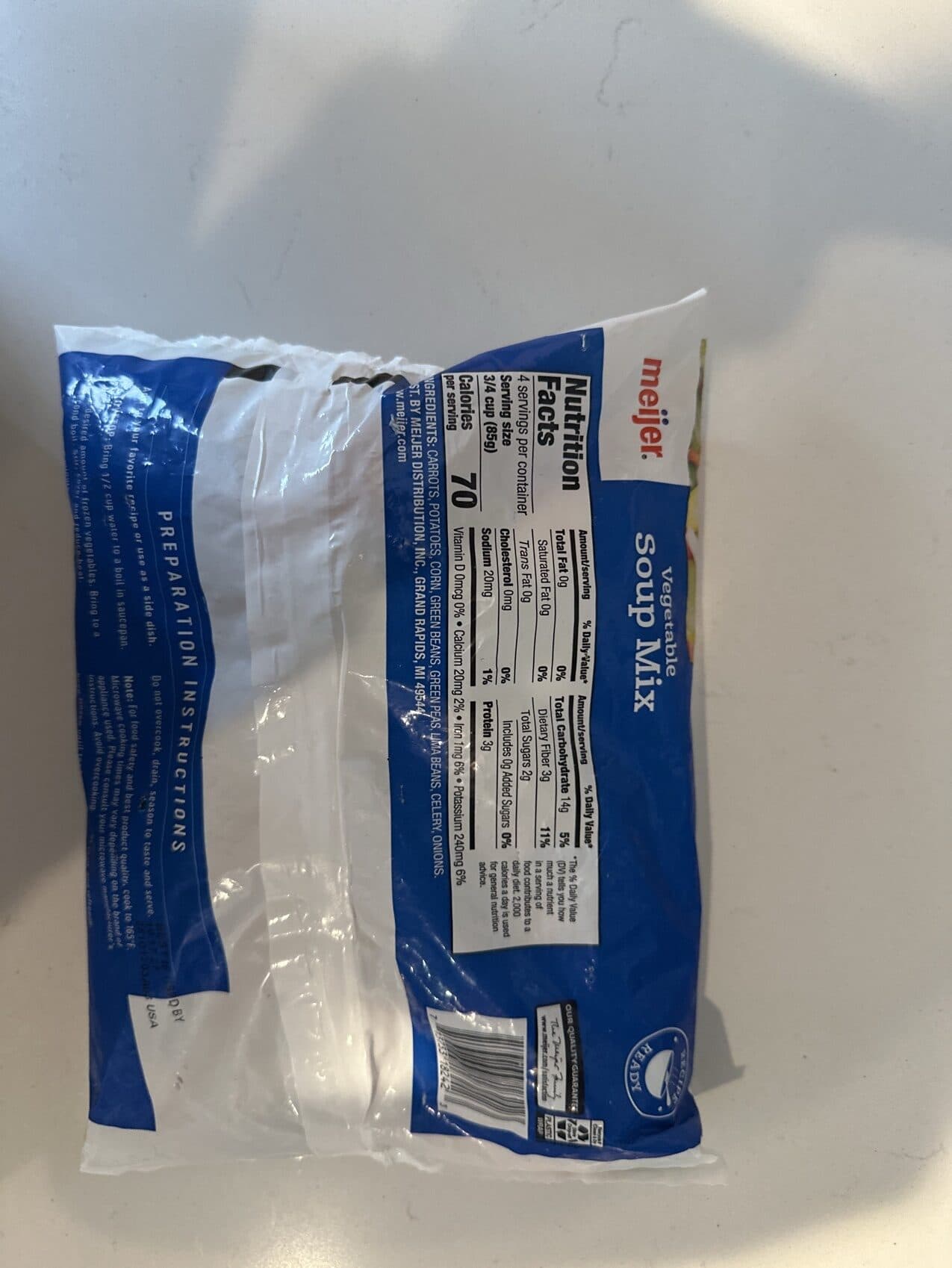 Meijer Inc. Vegetable Soup Mix packshot