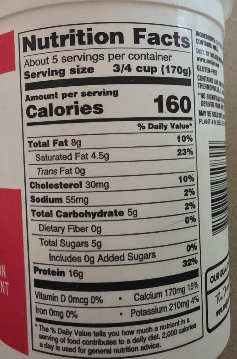 Meijer Greek whole milk yogurt packshot