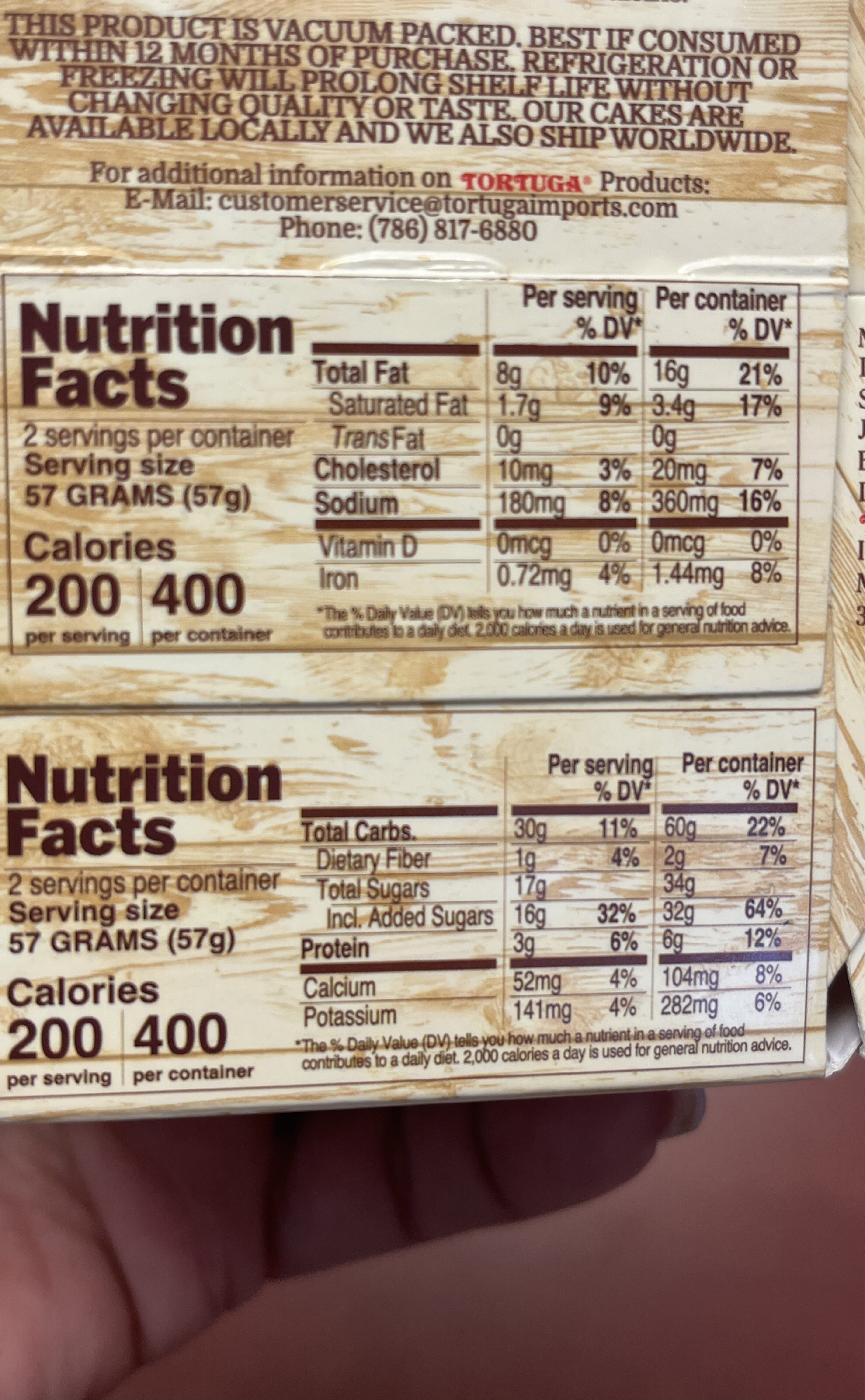 Tortuga The original tortura carribean rum cake packshot