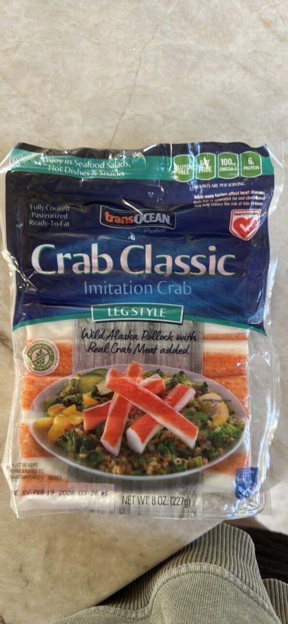 trans OCEAN Crab Classic Imitation Crab Leg Style packshot