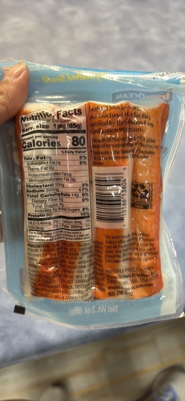 Trans Ocean Seafood Snackers packshot
