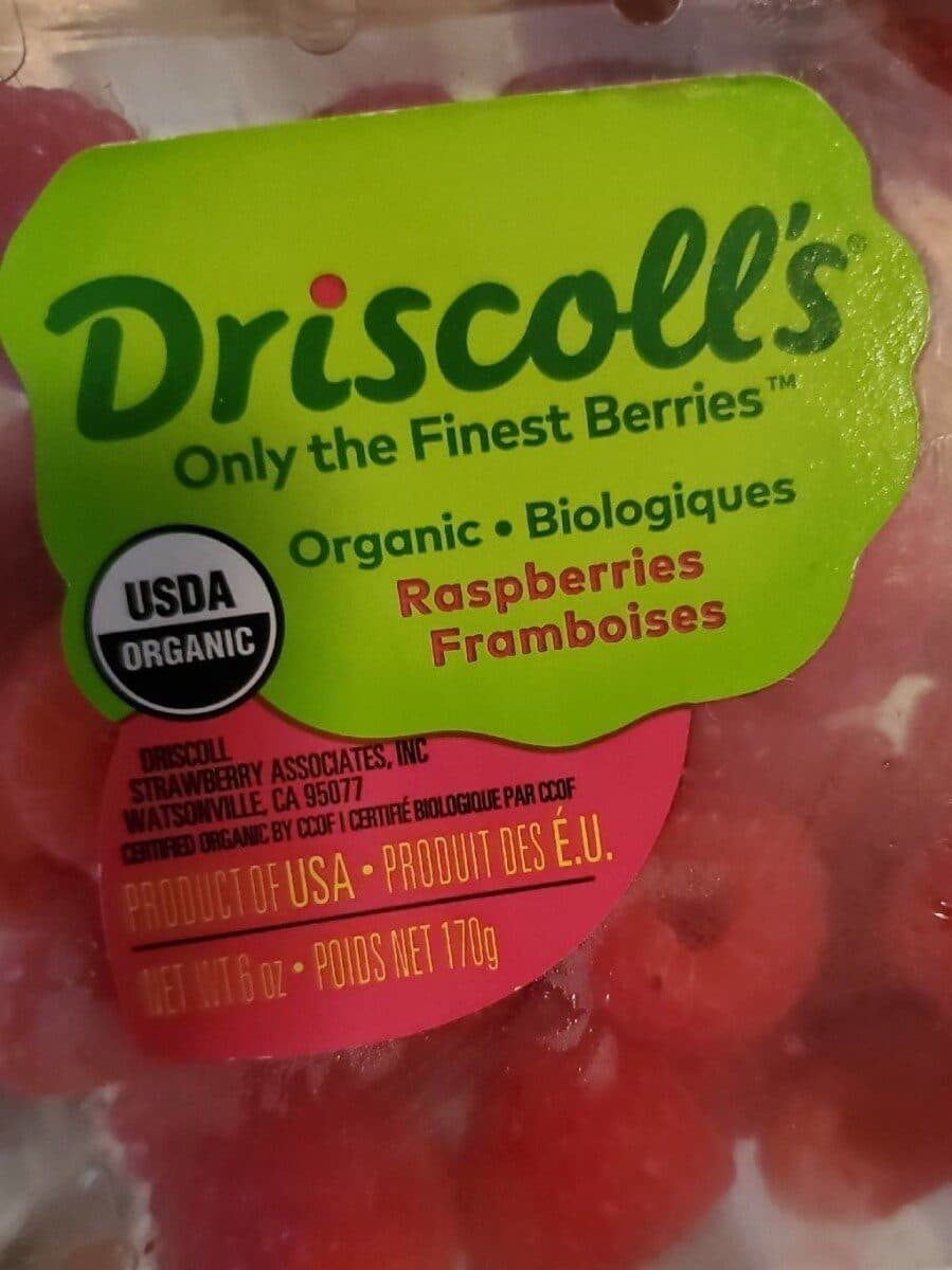 Driscoll's Organic Raspberries packshot