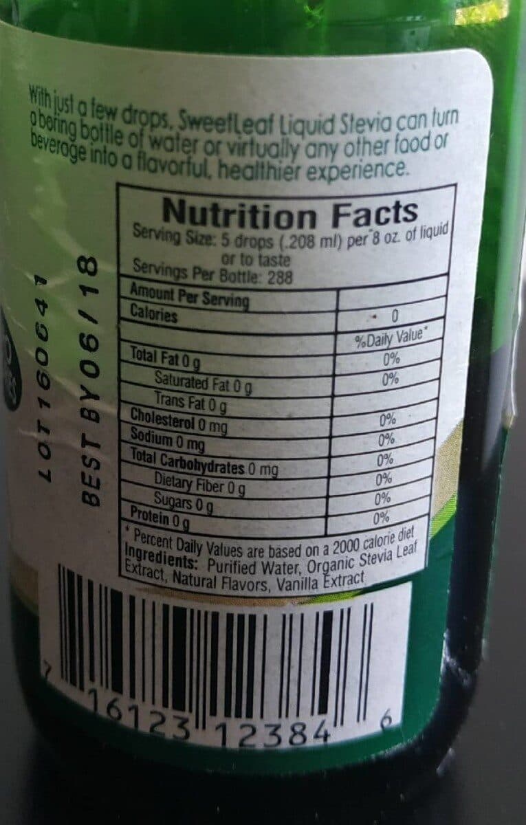 SweetLeaf Liquid Stevia Vanilla Creme packshot