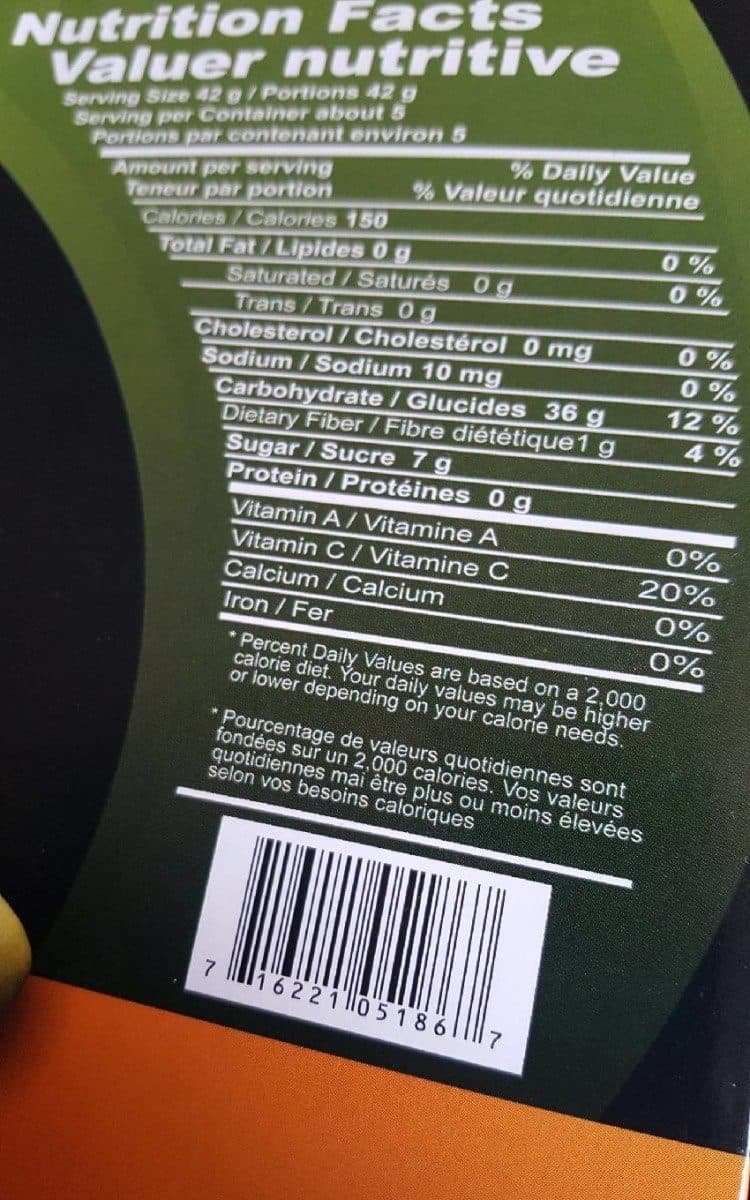Open Food Facts Dried green mangoes packshot