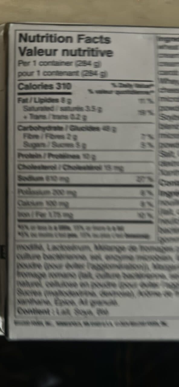 Michelina's Fettuccine alfredo packshot