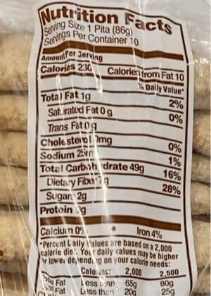 Pita Bread & Lebanese Pita Whole wheat pocket pita packshot