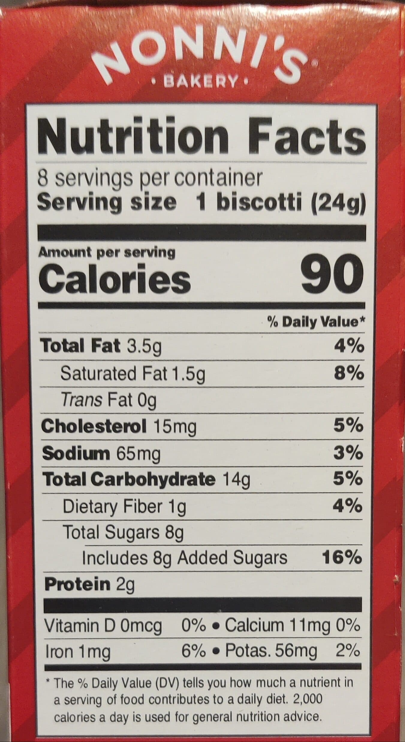 Nonni's nonni's chocolate biscotti packshot