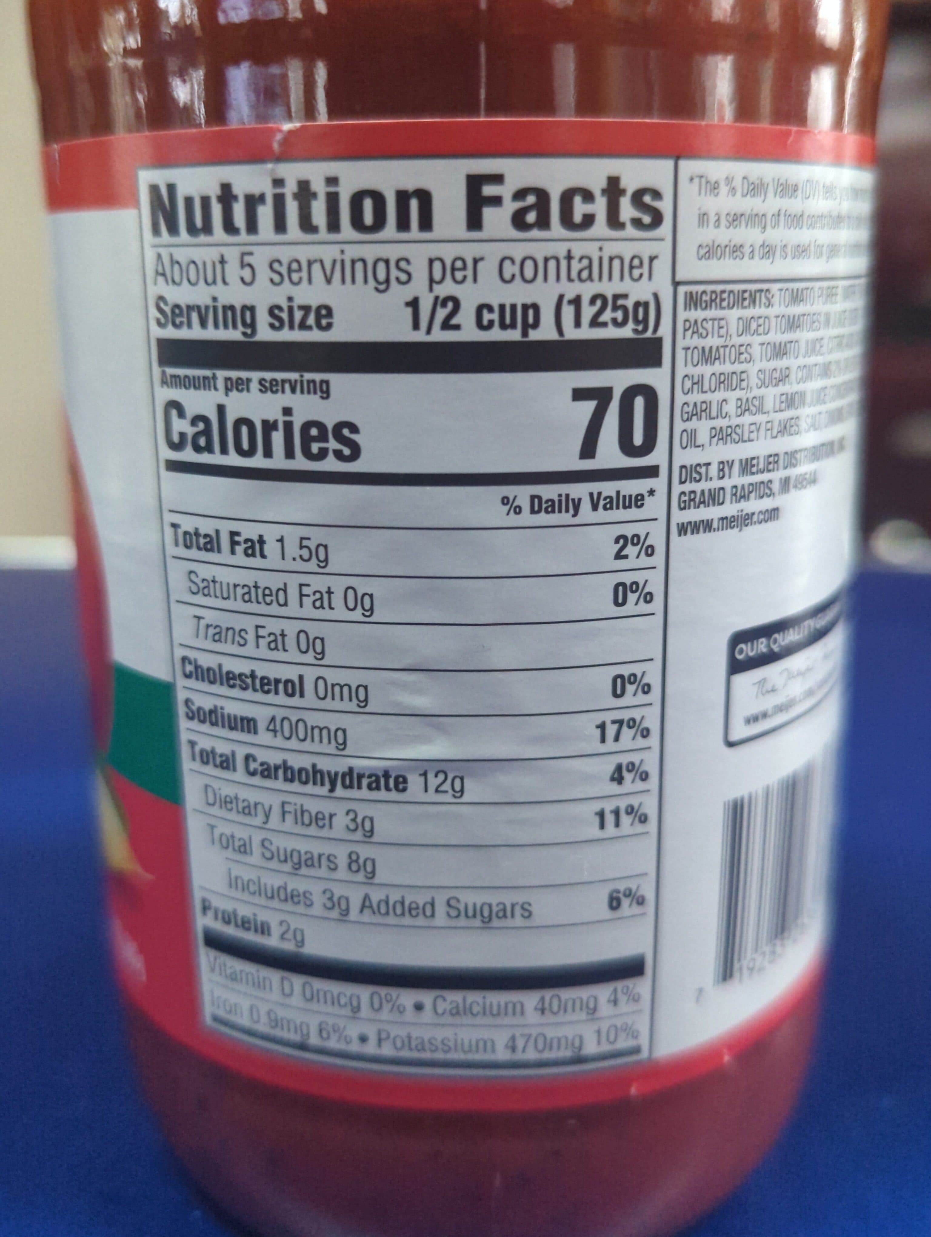 Meijer Meijer, pasta sauce, tomato & basil packshot