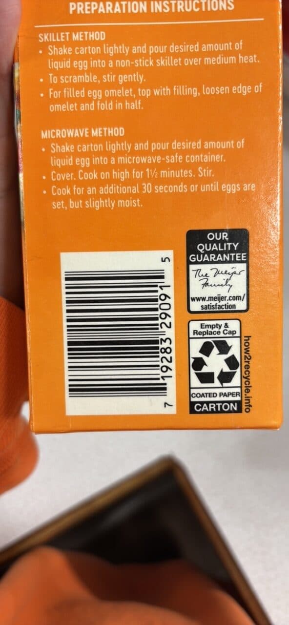 Meijer No Break Egg Substitute packshot