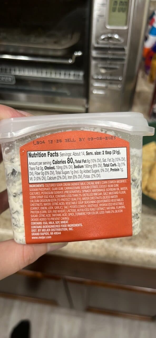 Fresh from meijer Creamy Spinach Dip packshot