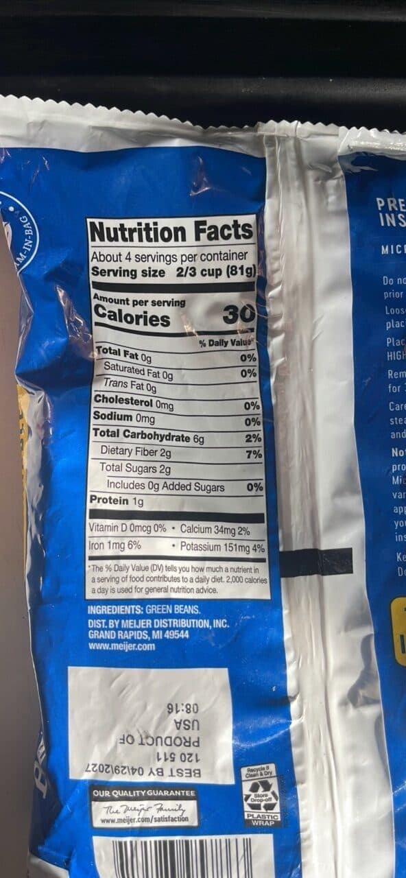 meijer Green Beans packshot