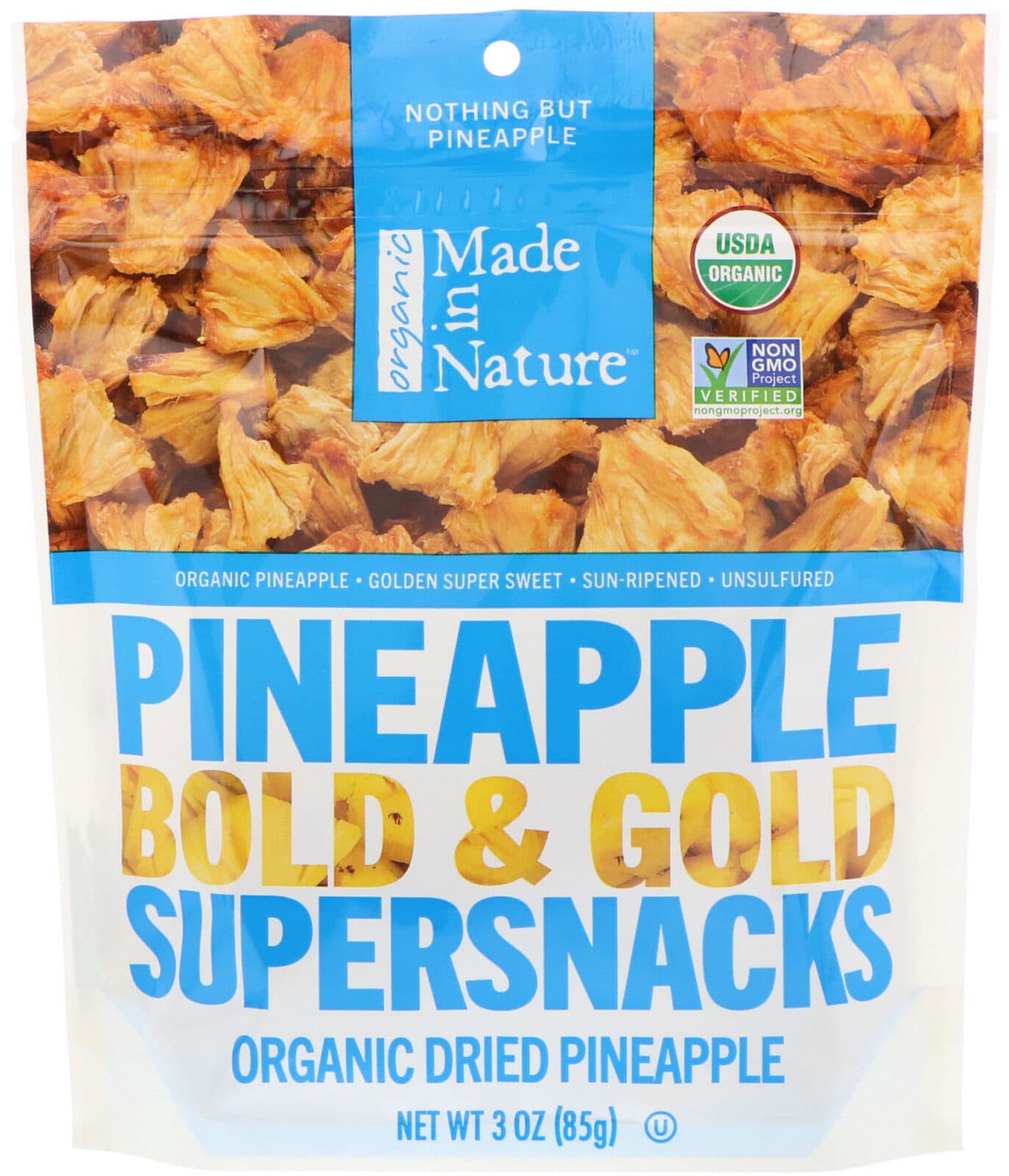 Made In Nature Organic Dried Pineapples packshot