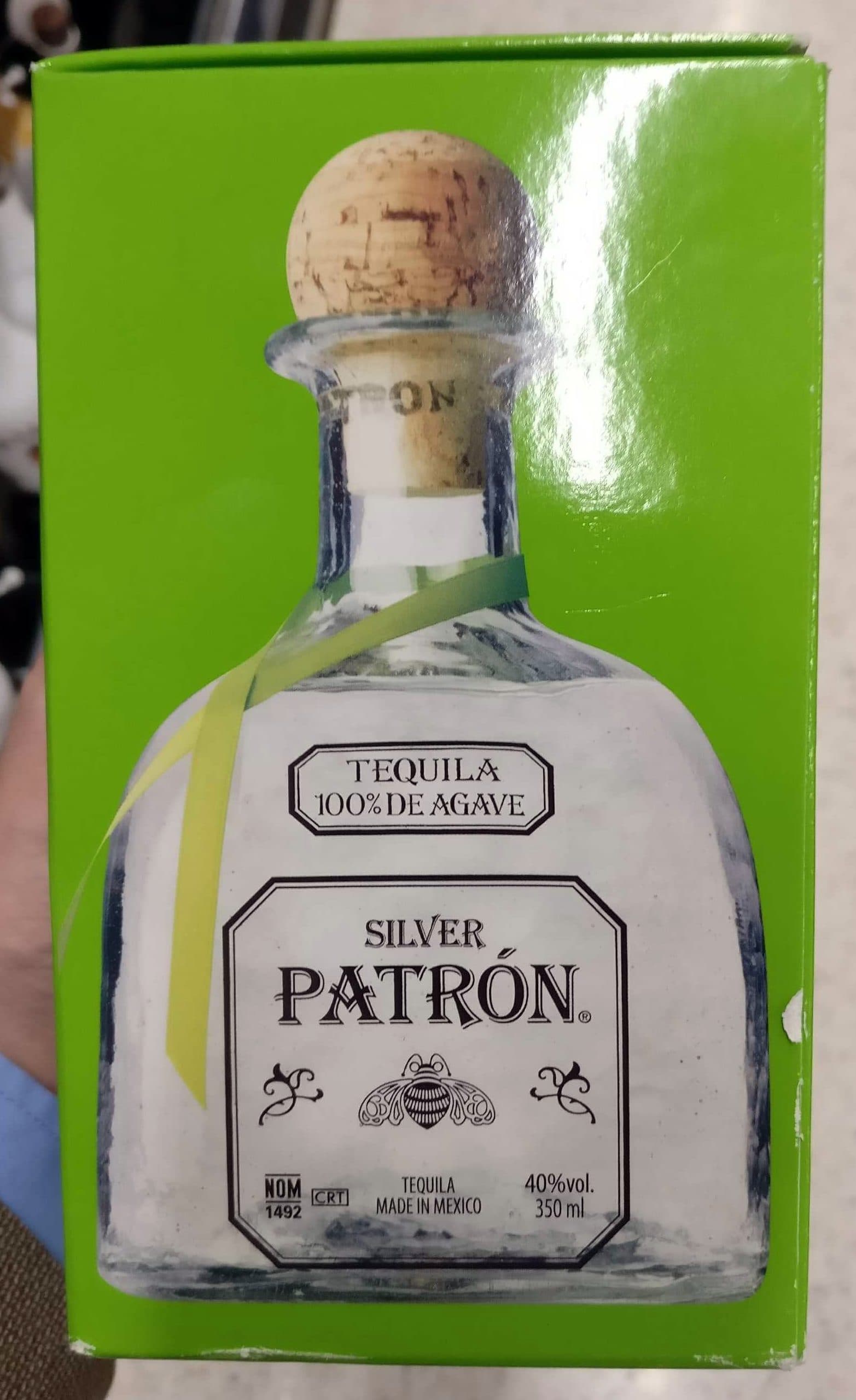 Patrón Tequila 100% de agave Silver packshot