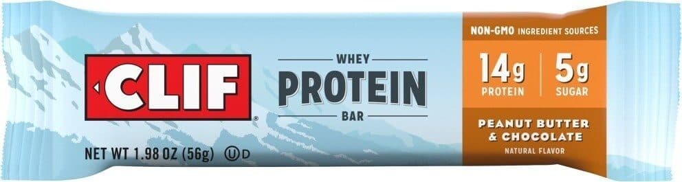 Clif Clif peanut butter & chocolate whey protein bar packshot