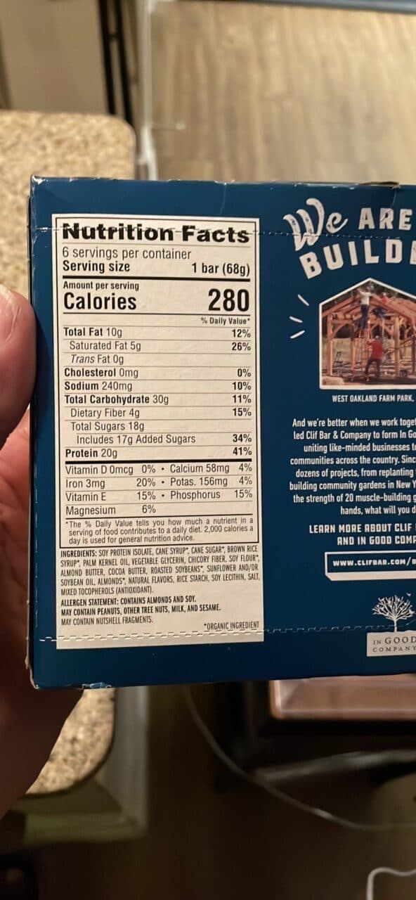 CLIF BUILDERS PROTEIN VANILLA ALMOND packshot