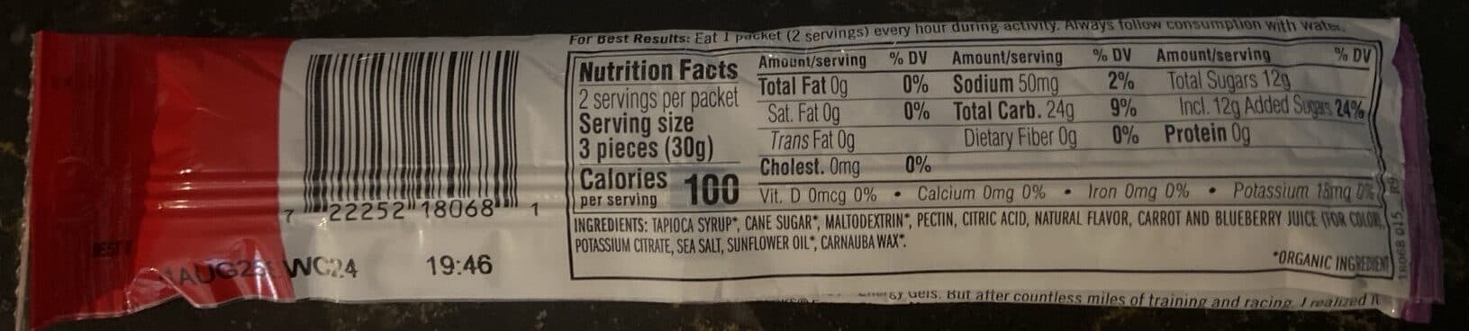 Clif Bloks Energy Chews Mountain Berry Flavor packshot