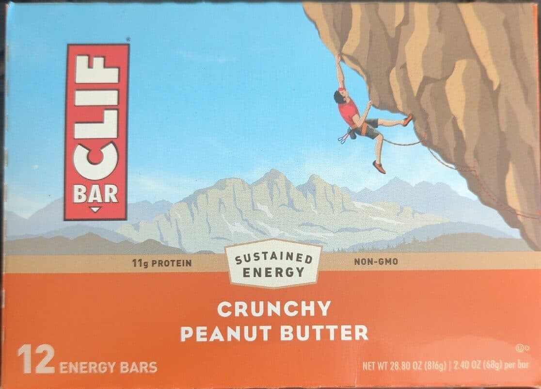 Clif Clif crunchy peanut butter energy bars packshot