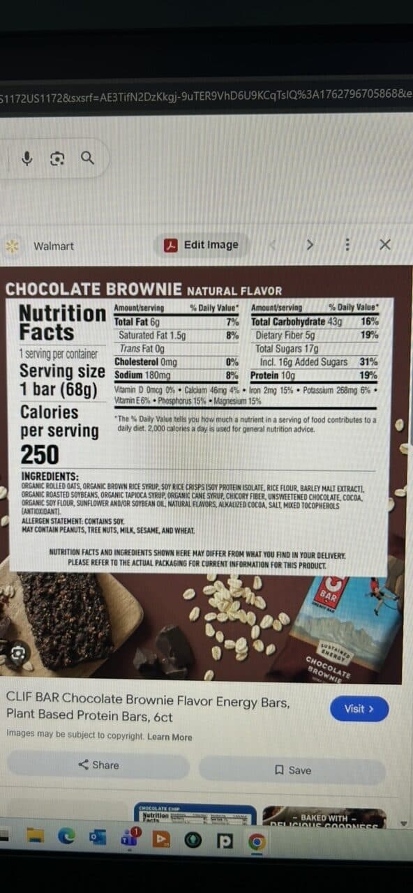 Clif Bar Chocolate Brownie packshot