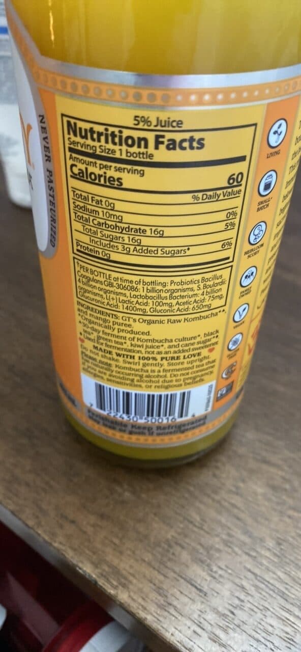 SYNERGY SYNERGY THE REAL KOMBUCHA MYSTIC MANGO packshot