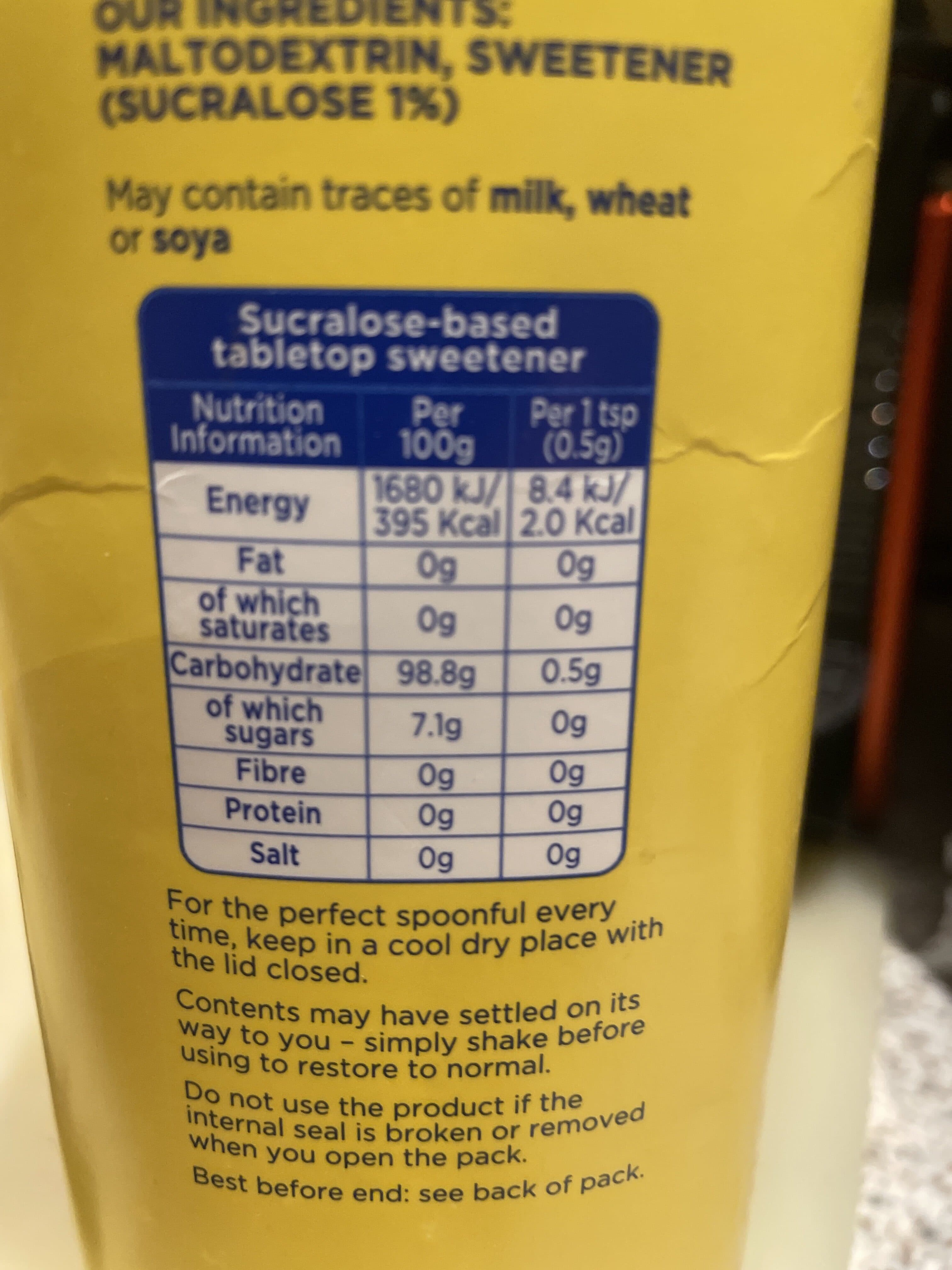 Splenda Splenda Cake Can packshot