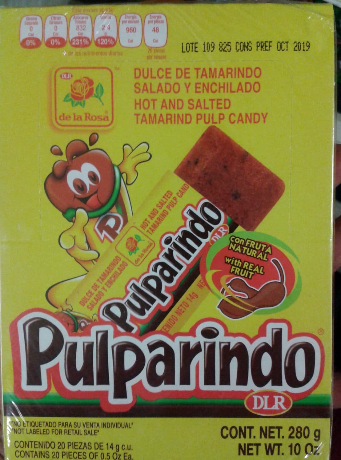 Chupaletas S.A. de C.V. DULCE DE TAMARINDO SALADO Y ENCHILADO packshot