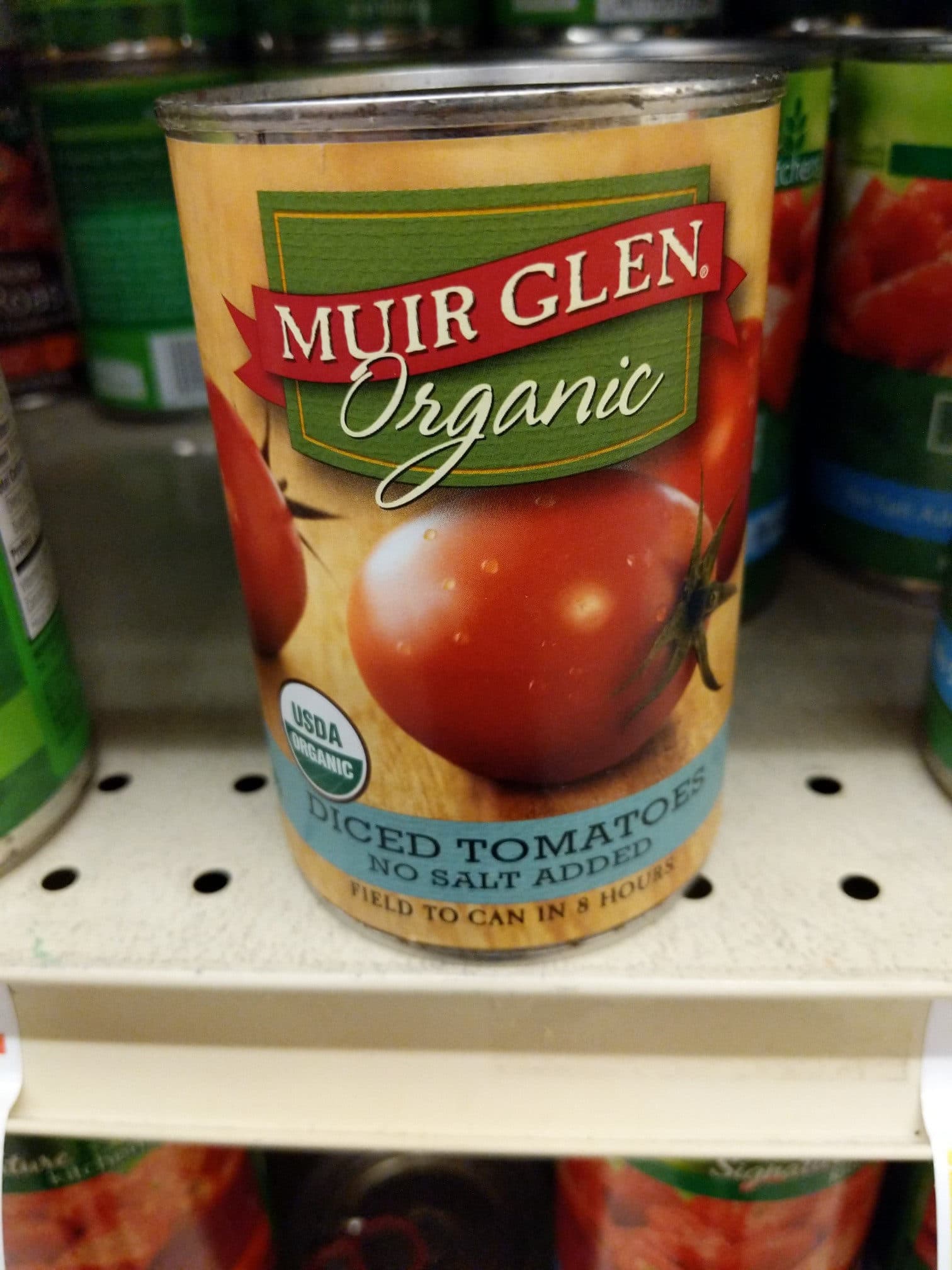 Muir Glen Organic diced tomatoes packshot