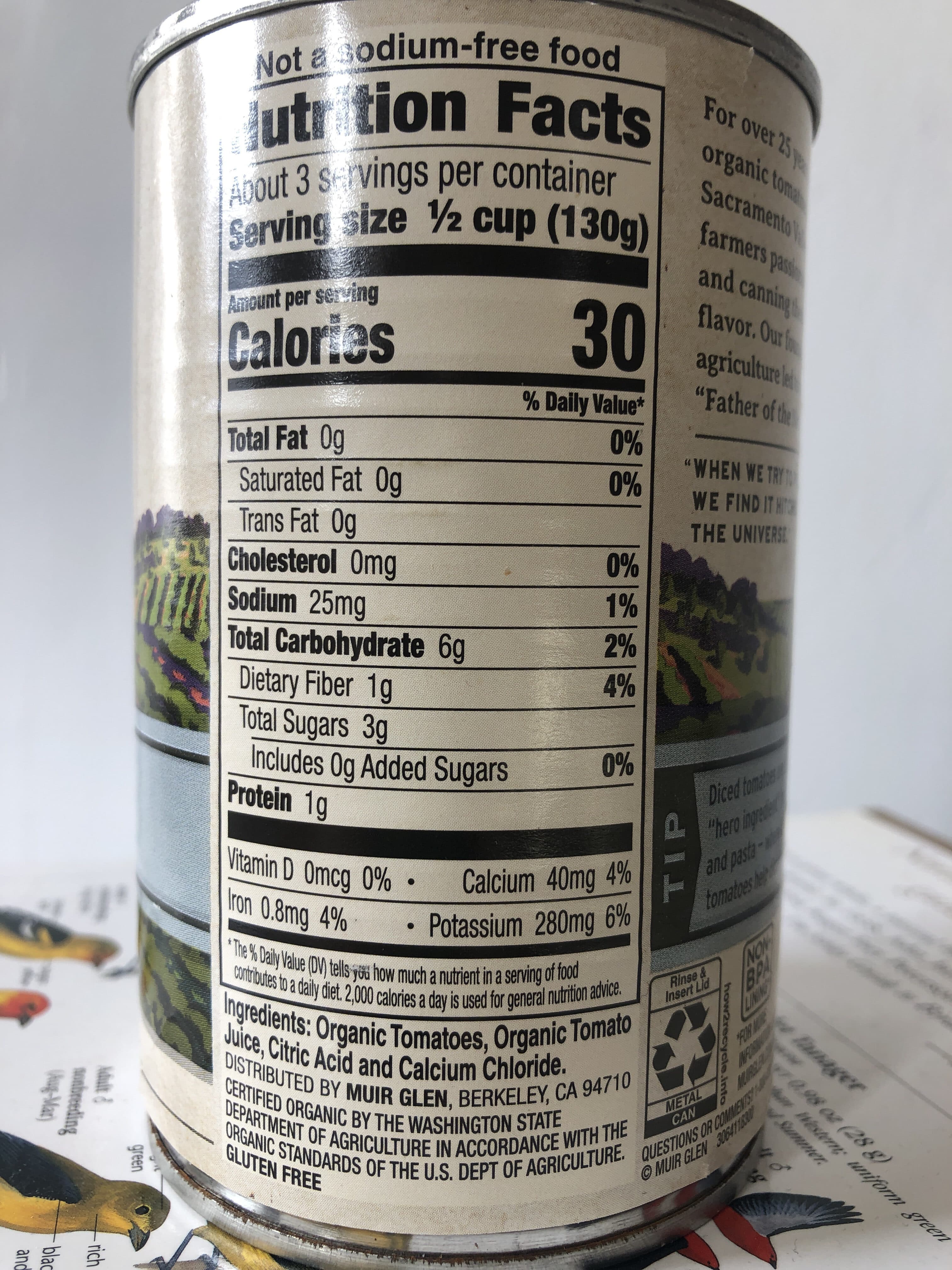 Muir Glen Organic diced tomatoes packshot