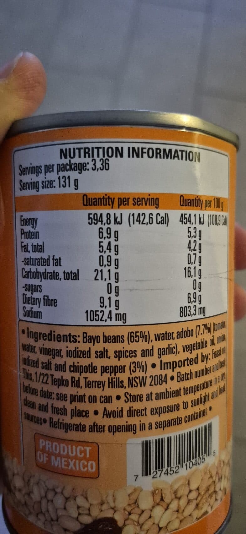 La Morena La morena, refried bayo beans with chilpotle and adobo packshot