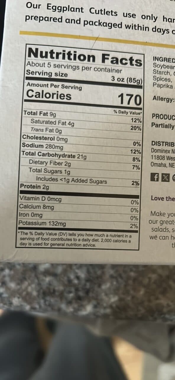 Dominex Eggplant Cutlets packshot
