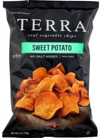Terra Sweet Potato No Salt Added Vegetable Chips packshot