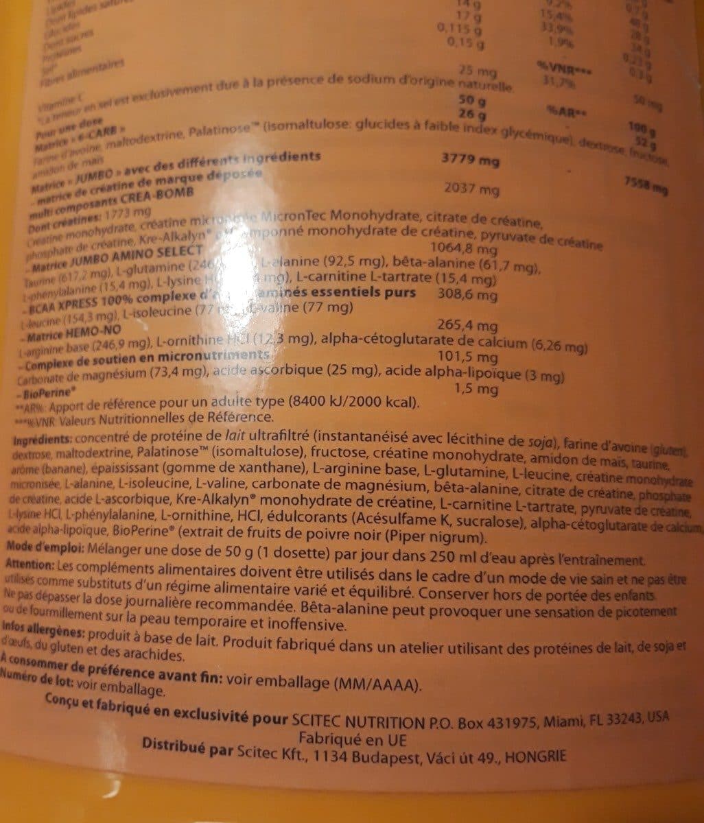 Scitec nutrition Jumbo Professional packshot