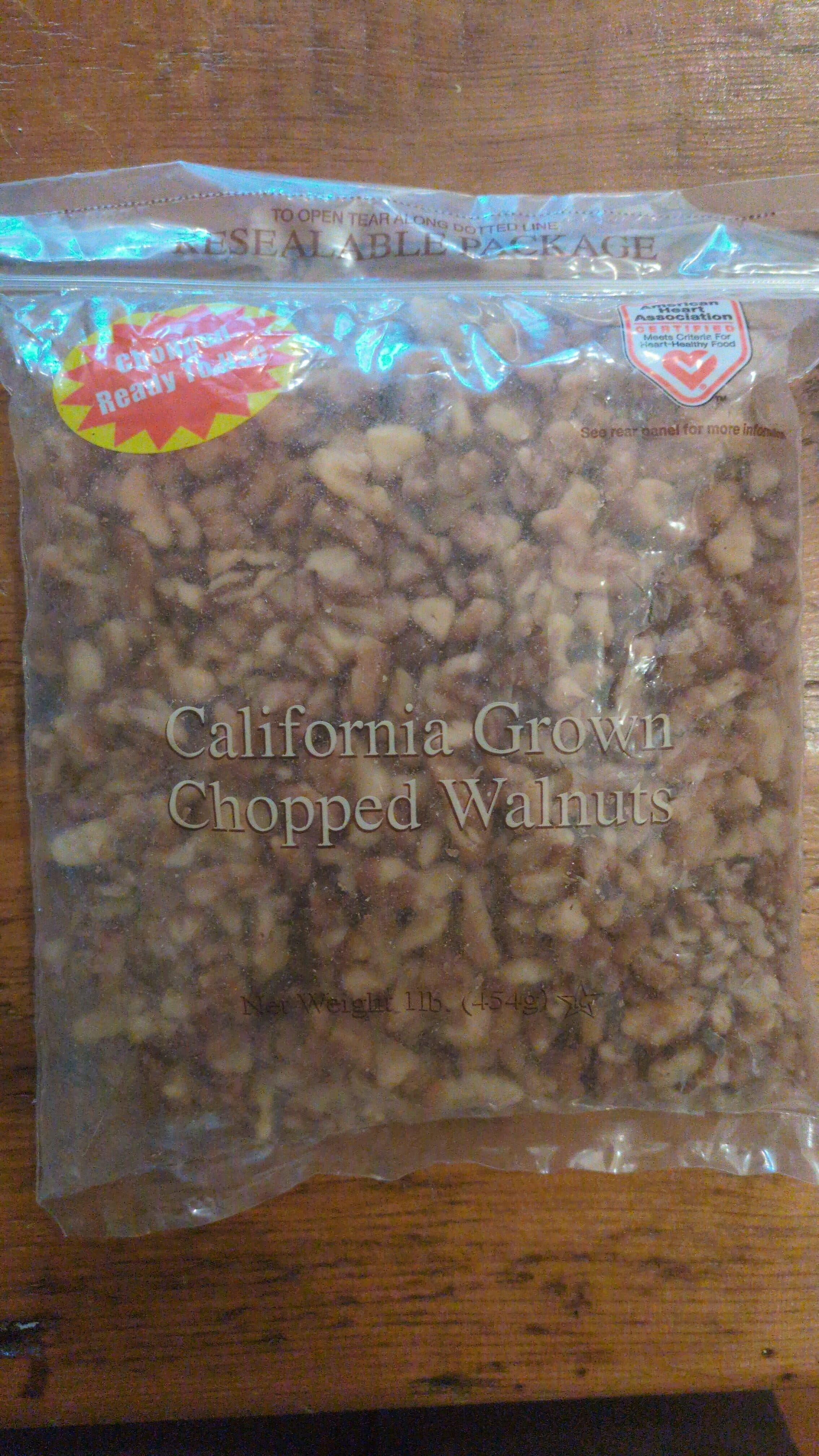 Poindexter Nut Company Poindexter nut company, california grown chopped walnuts packshot