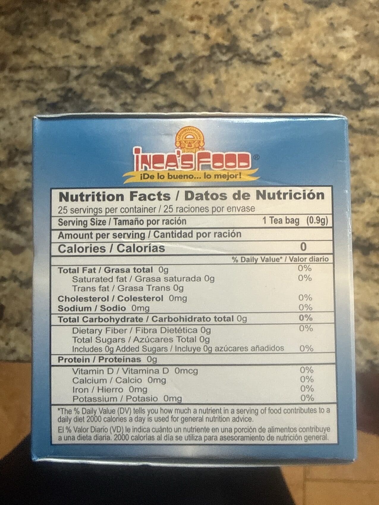Inca's Herbs Chamomile Tea Bags packshot