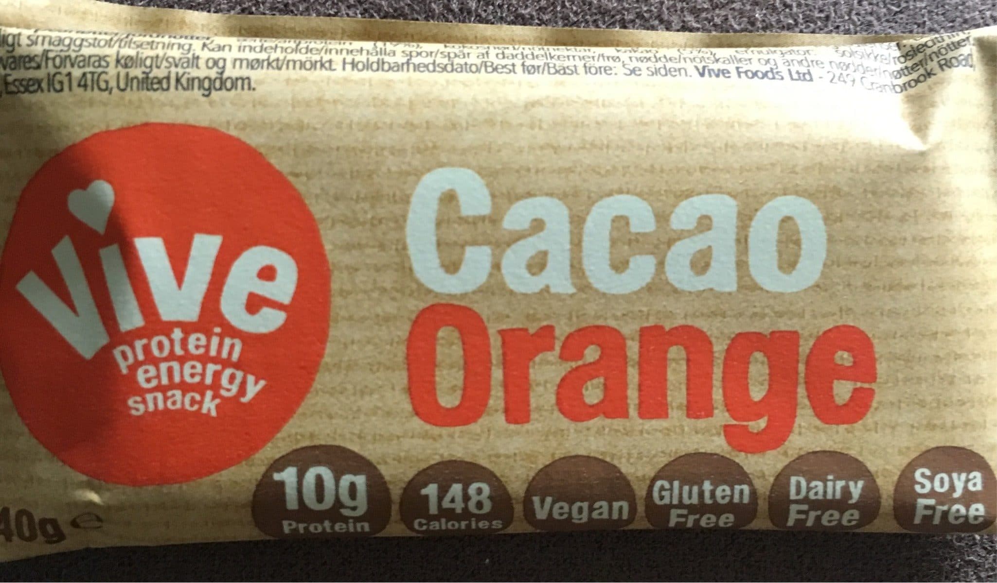 Vive Vive cacao orange protein energy snack packshot